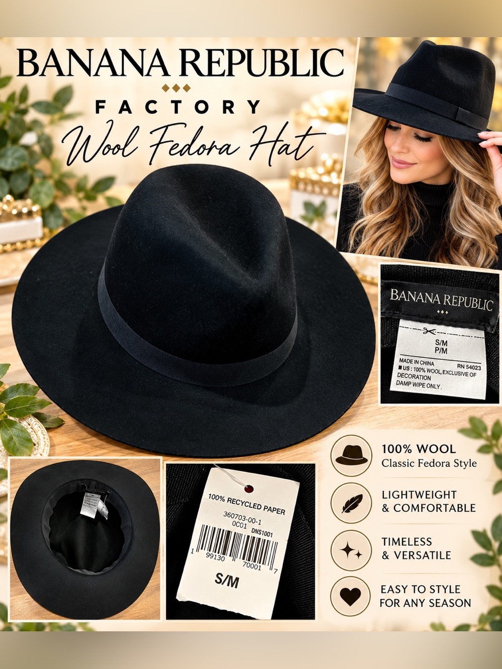 Banana Republic Wool Hat S/M